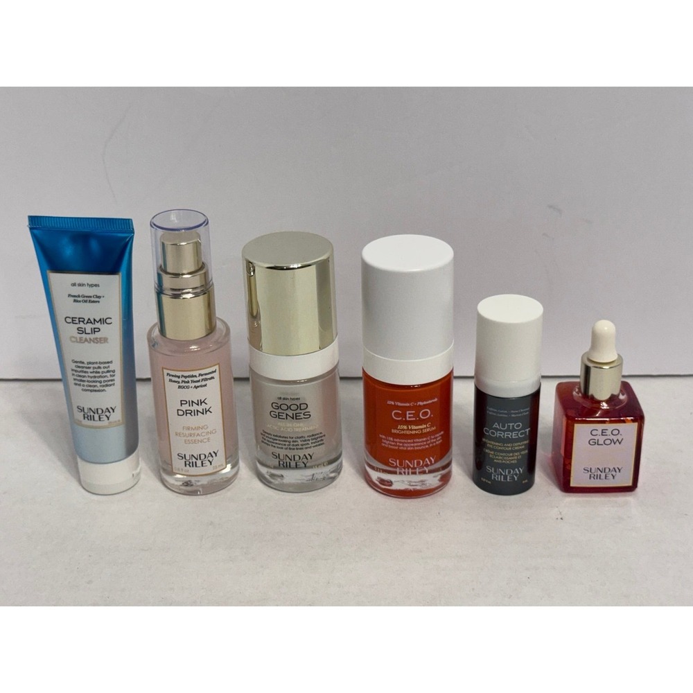 Sunday Riley Skincare Lot NEW wake up with me collection makeup skincare